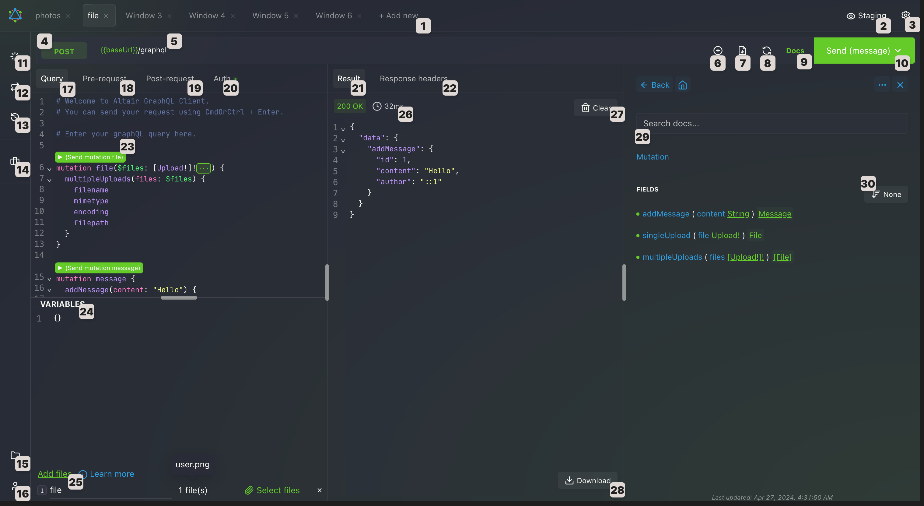 Altair GraphQL features overview