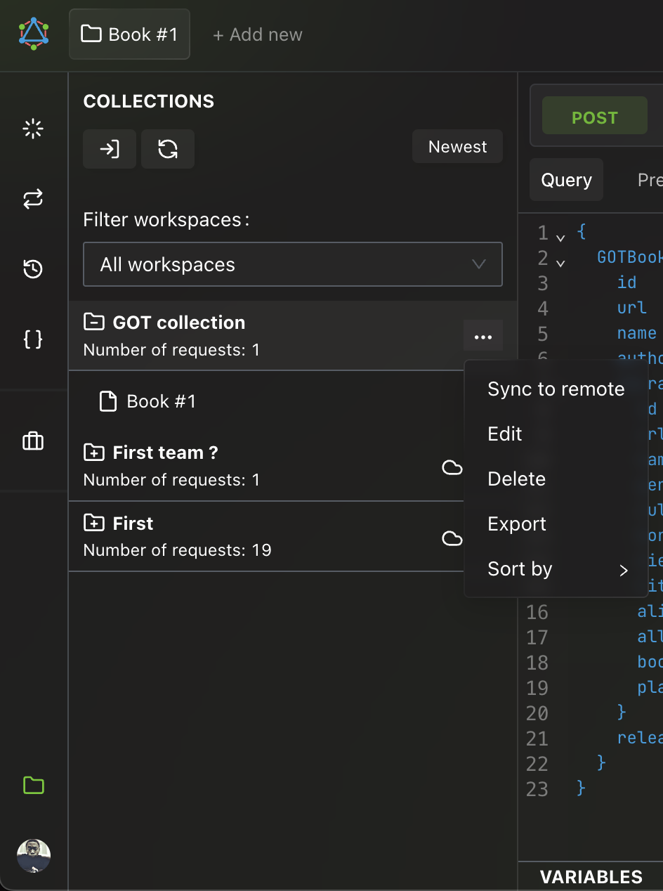 Sync collection to cloud