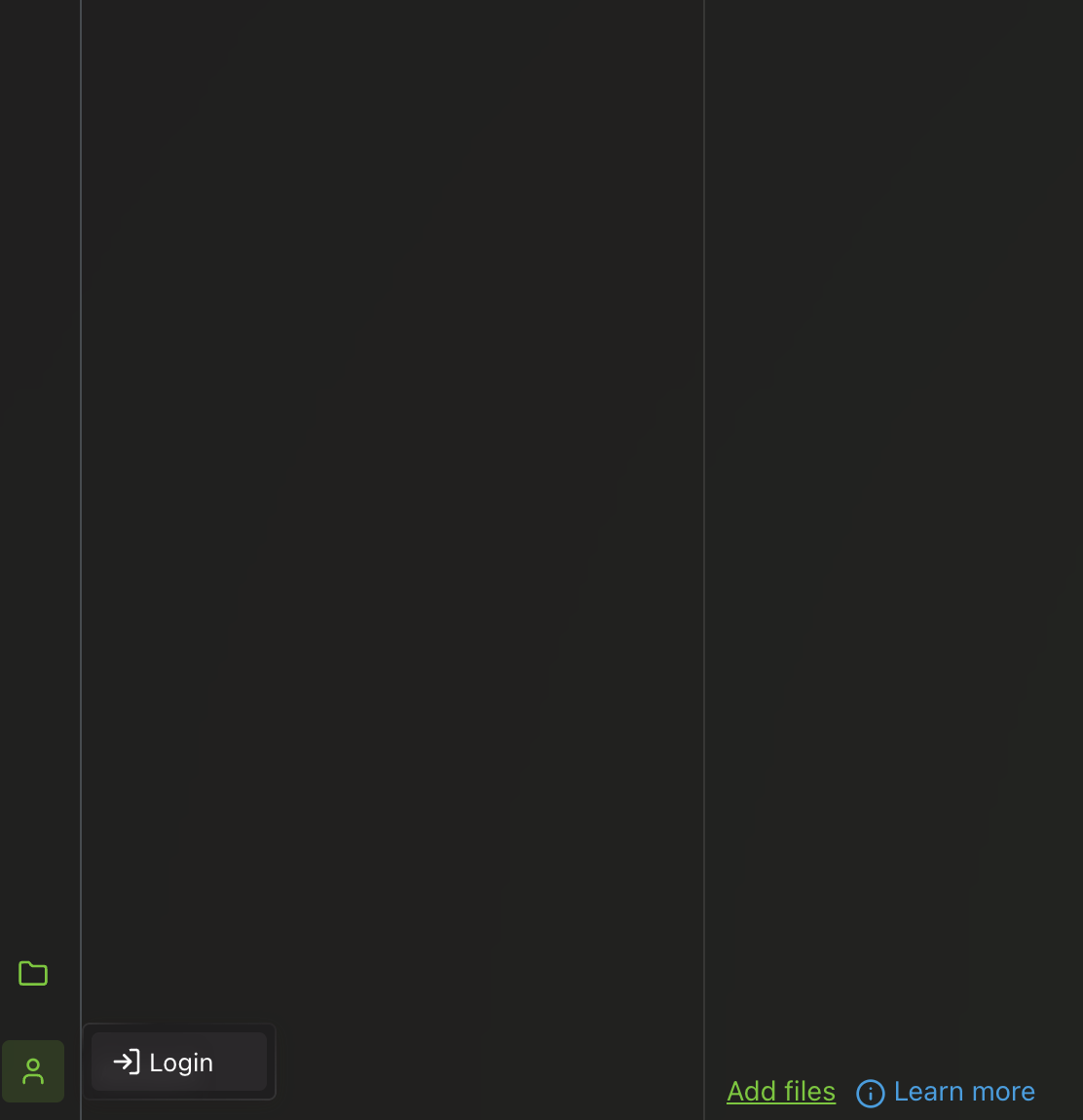 Login sidemenu